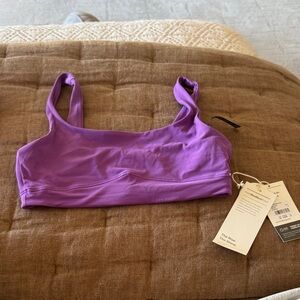 VUORI Women's Purple Scoop-Back Bralette - NEVER WORN!